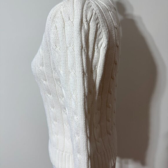 VINEYARD VINES CREW NECK CABLE KNIT SWEATER White size MED - Picture 10 of 12